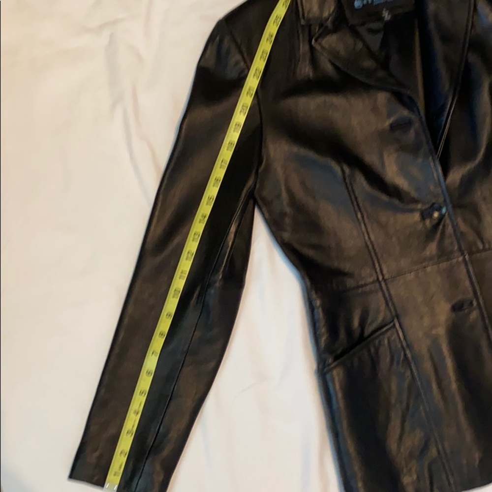 Kenneth Cole Reaction black leather jacket - Picture 13 of 14